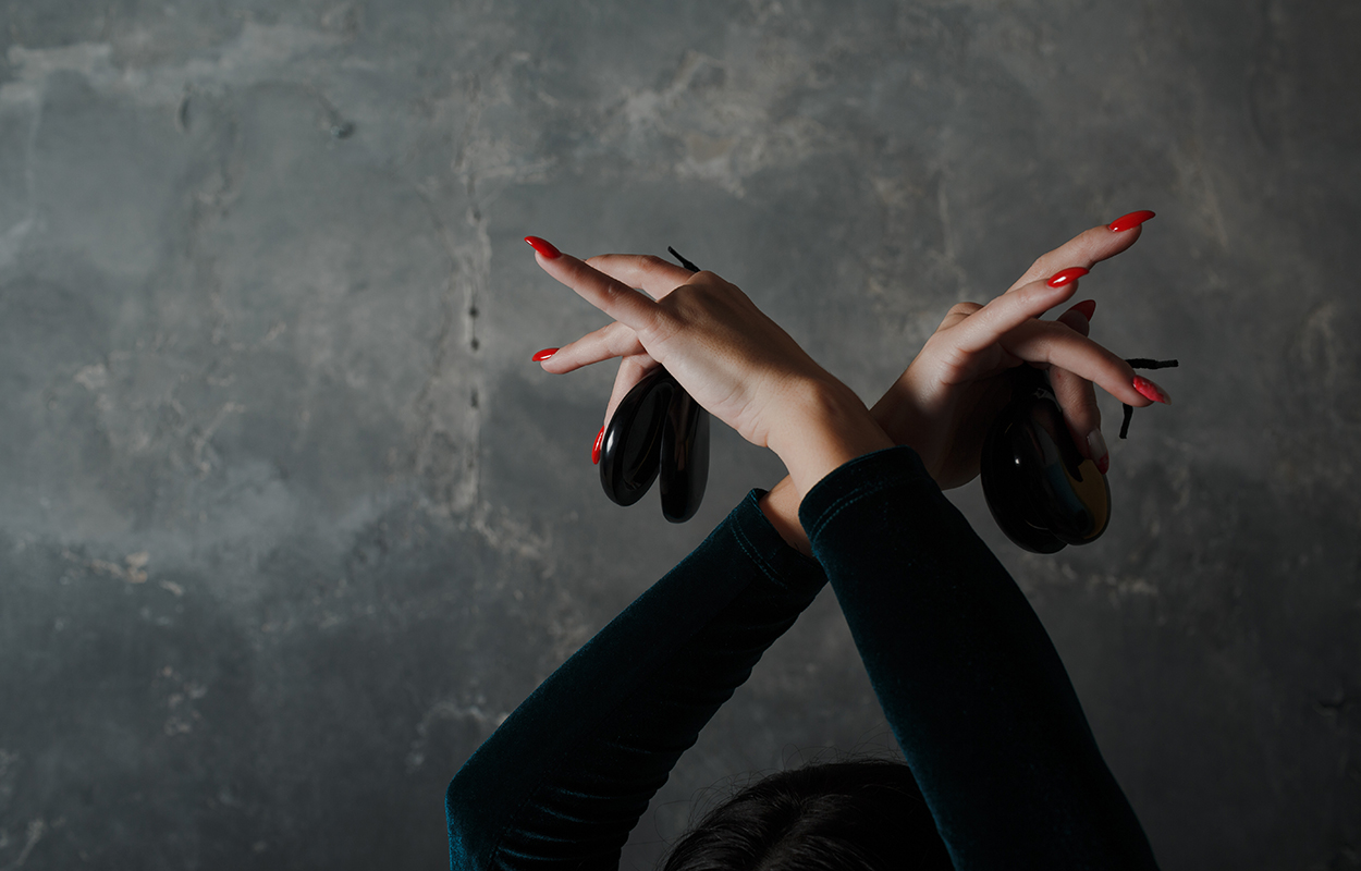 Flamencodanser Haender Kastagnetter